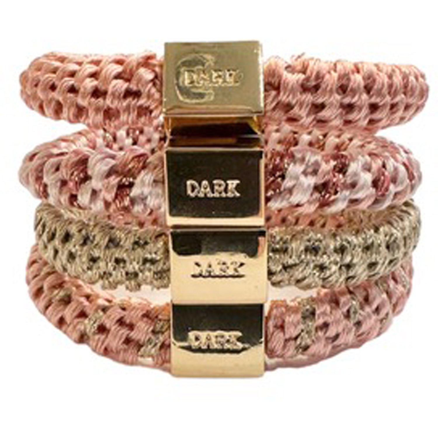 Dark Dark Fat Hair Ties 4 pk Combo Rose Mix W/Gold parfym