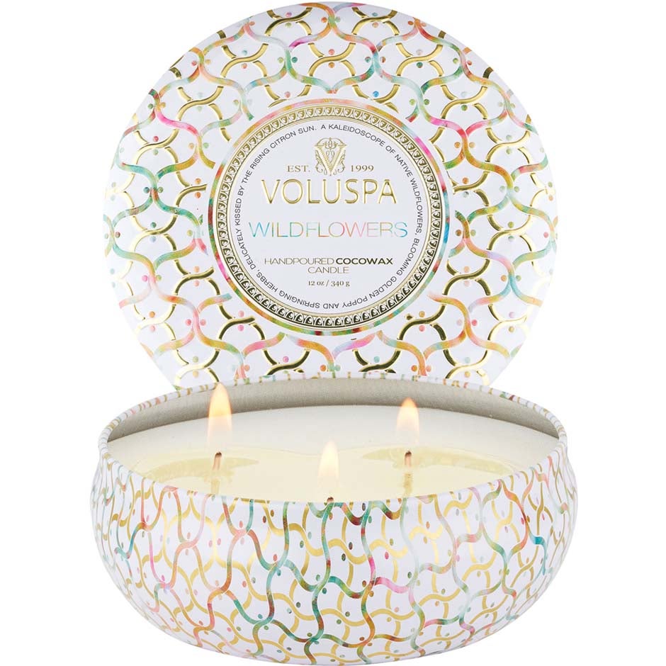 Voluspa 3-Wick Tin Candle Wildflowers - 340 g