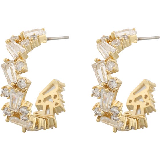 Saturday oval ear gold/clear