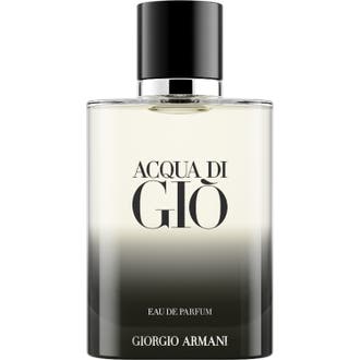 Armani Acqua di Giò Eau de Parfum 100 ml elegant sommarparfym herr i en glasflaska med svart gradient och svart lock