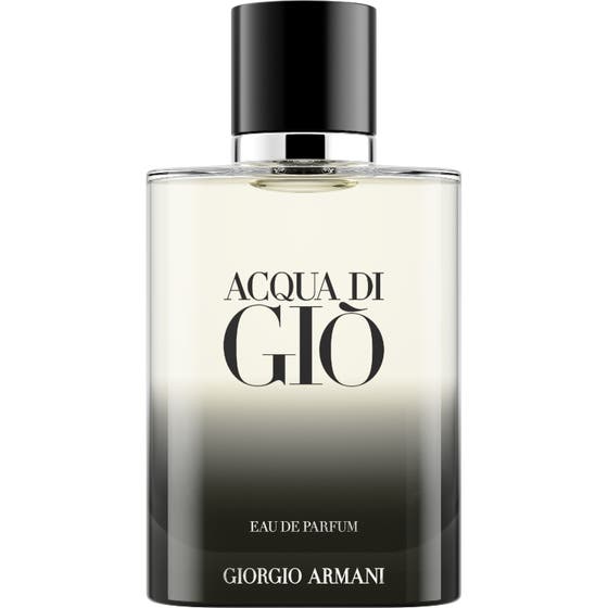 Armani Acqua di Giò Eau de Parfum 100 ml elegant sommarparfym herr i en glasflaska med svart gradient och svart lock