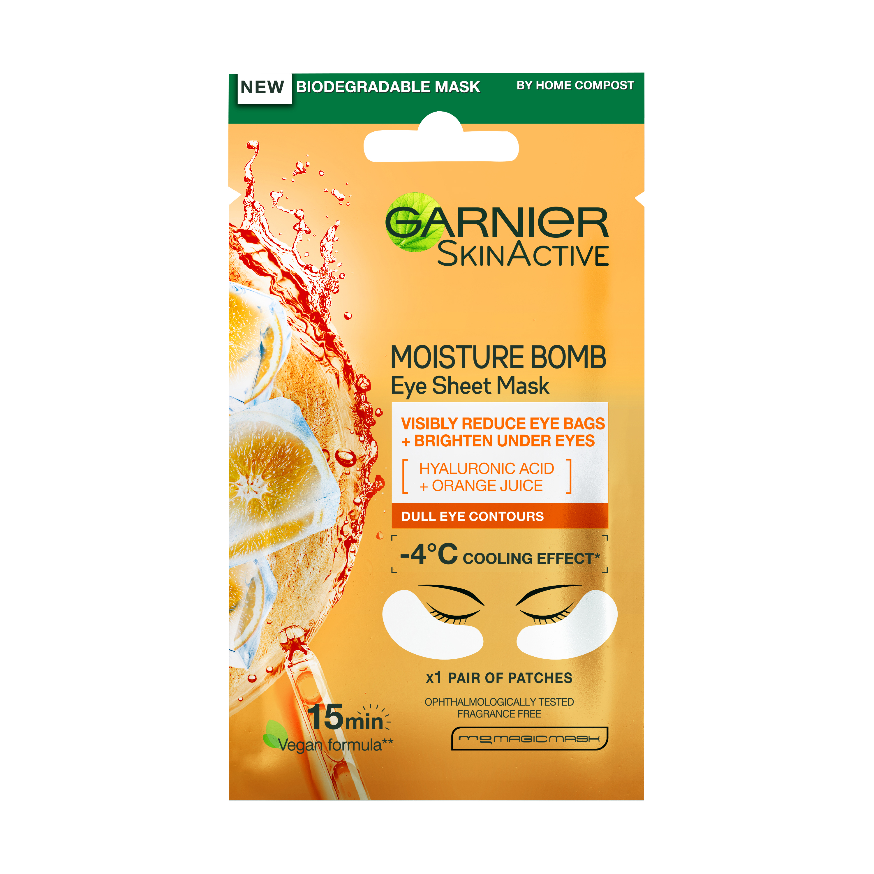 Skin Active Eye Tissue Mask Orange  Garnier Sheet Masks