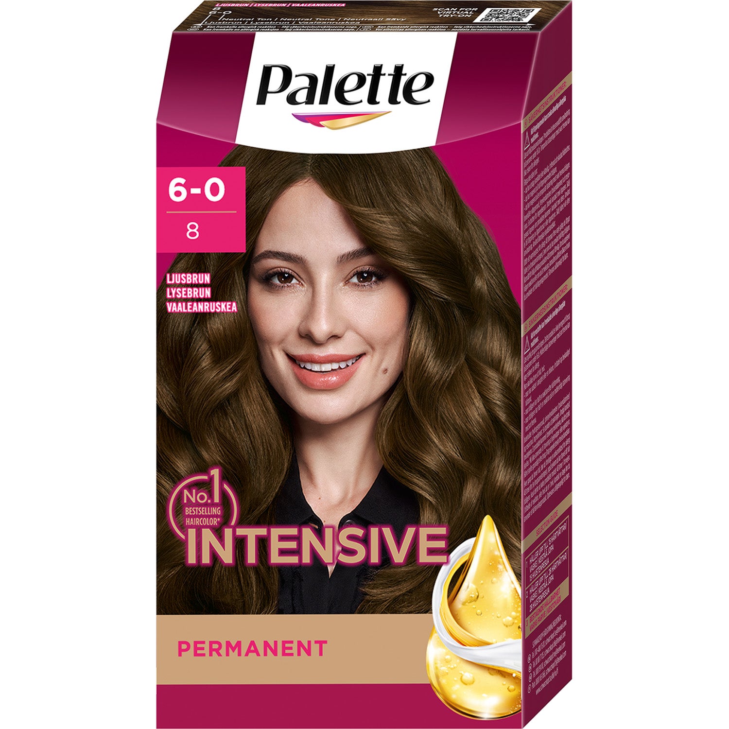 MOOD Hair Colour 4 in 1 No. 8 Light Brown - pcs 1