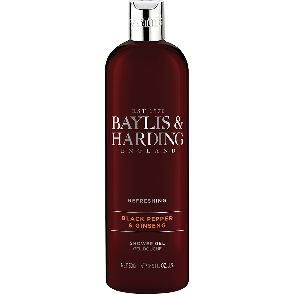 Men's Black Pepper & Ginseng Shower Gel, 500 ml Baylis & Harding Kroppsrengöring för män