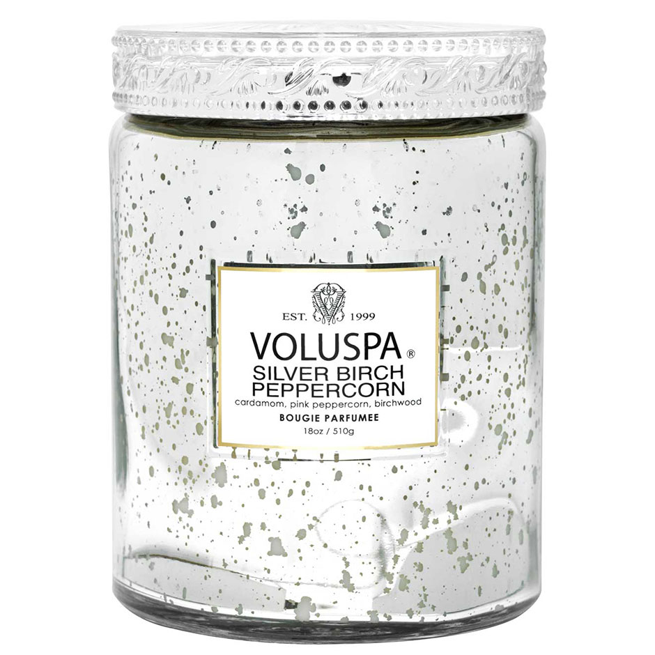 Large Jar Candle Silver Birch Peppercorn, 510 g Voluspa Doftljus