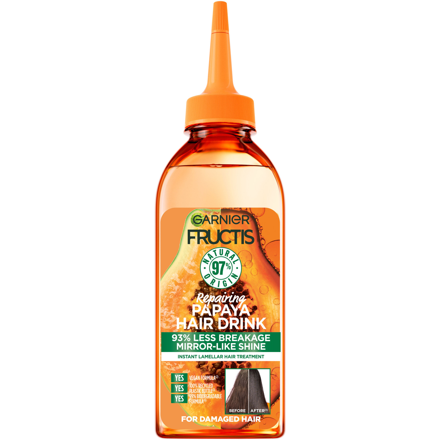 Fructis Hair Drink Papaya Lamellar Treatment, 200 ml Garnier Hårinpackning