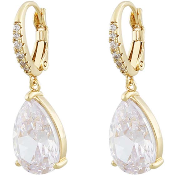 Saturday short pendant ear gold/clear