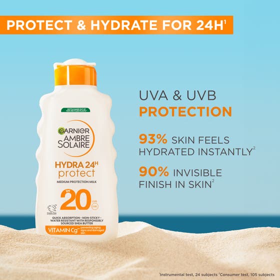 Ambre Solaire Hydra 24H Protect Sun Protecting Milk SPF20