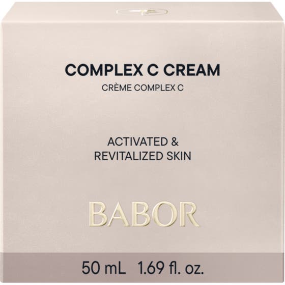 Babor Complex C Cream 50 ml vitaliserande babor vitamin c kräm i vit stilren ytterförpackning.