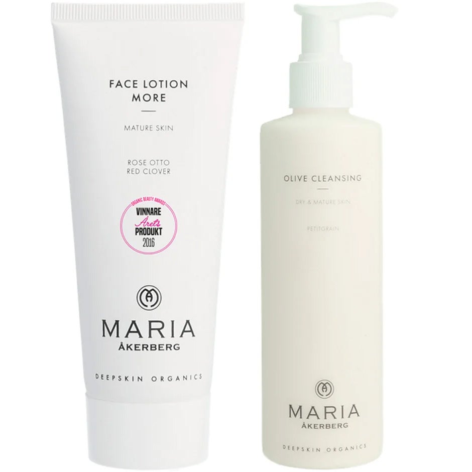 Maria Åkerberg Olive Cleansing & Face Lotion More Cleanser 250 ml & Day Cream 100 ml - 350 ml