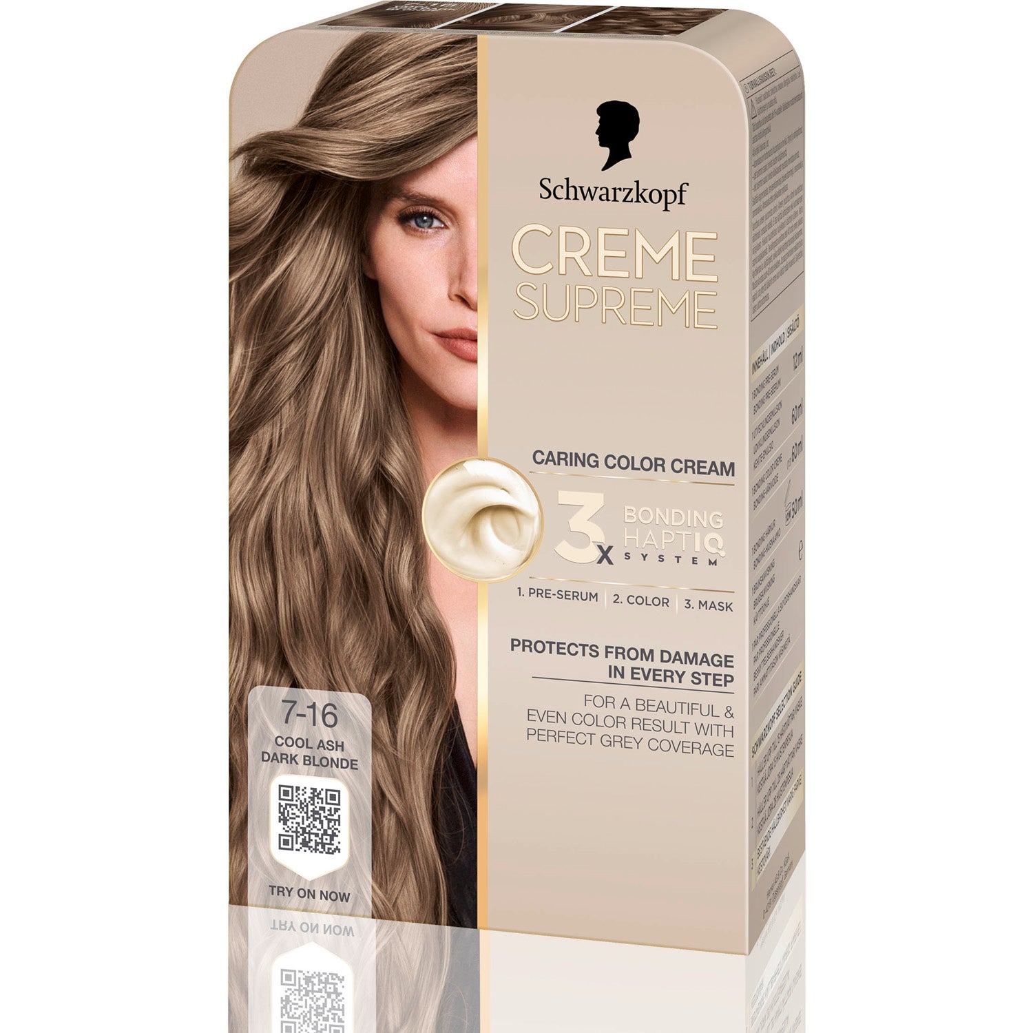 Schwarzkopf Creme Supreme 7-16 Cool Ash Dark Blonde - 1 pcs