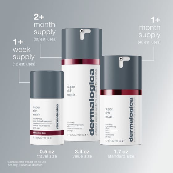 Dermalogica AGE smart Super Rich Repair 50 ml reparationskräm med en fyllig vit och glansig krämig textur.