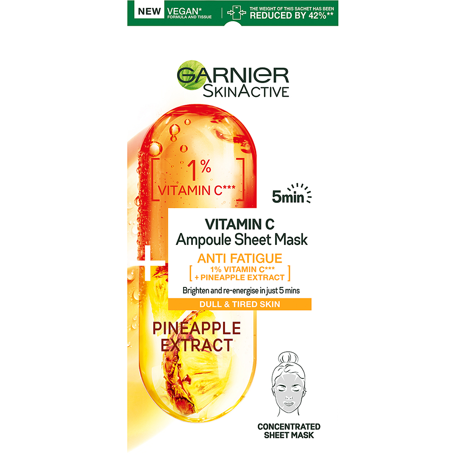 Vitamin C Ampoule Sheet Mask, 15 g Garnier Sheet Masks