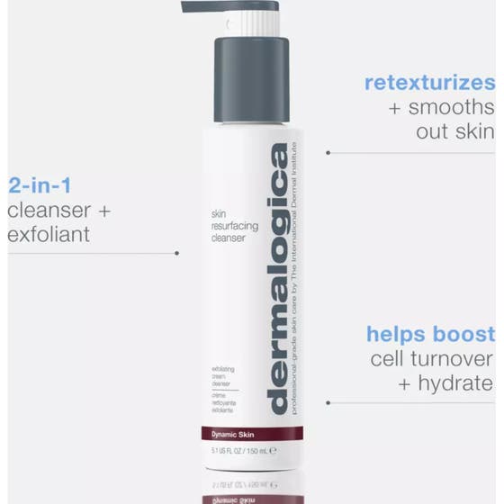 Dermalogica AGE smart Skin Resurfacing Cleanser 150 ml exfolierande rengöringsgel i vit pumpflaska