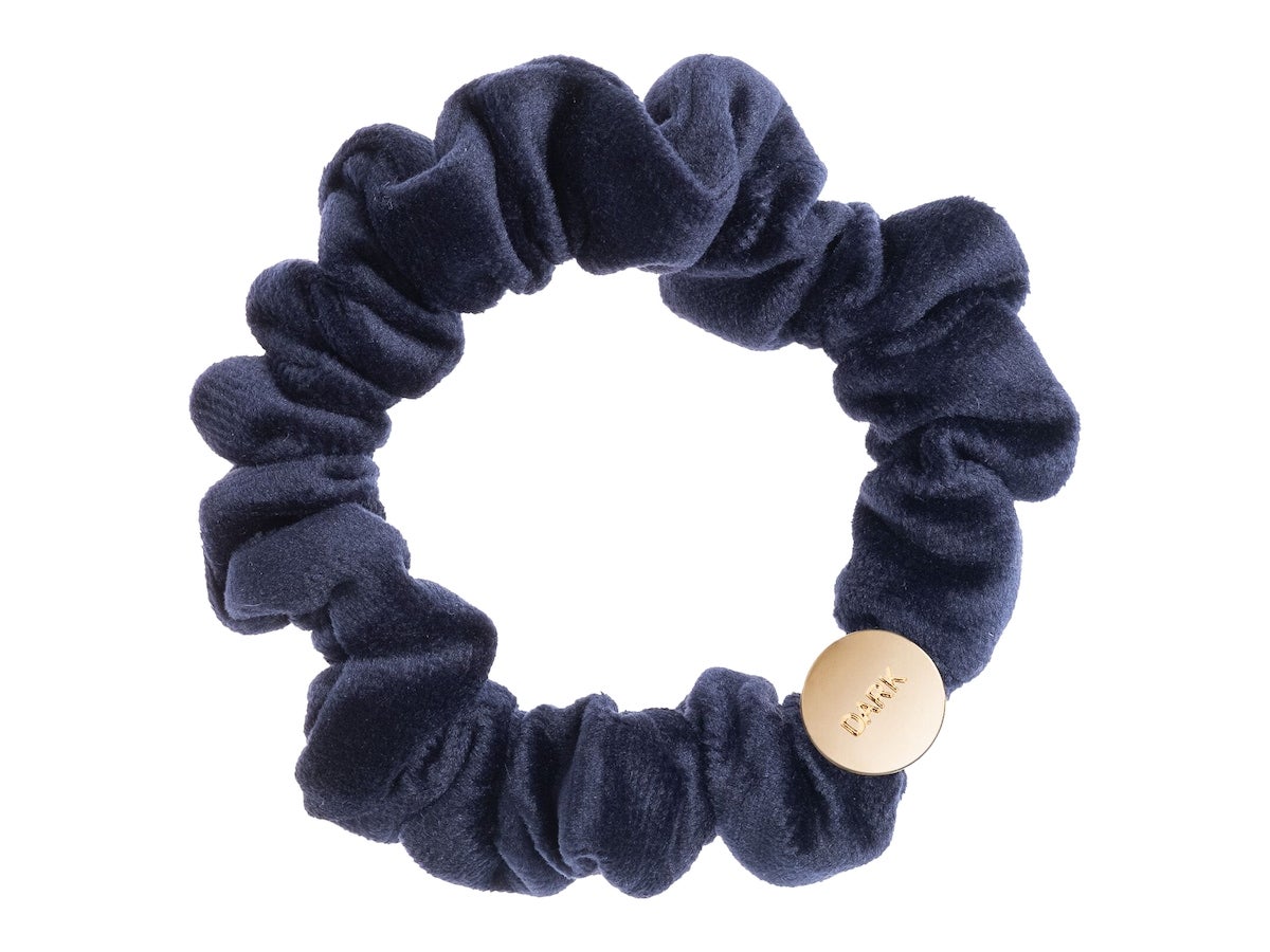 Dark Mini Velvet Scrunchie Hair Braid Navy Blue pcs 1