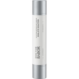 Doctor Babor Dual Eye Solution 30 ml peptid ögonkräm för känslig hud i en vit dubbelsidig hylsa med silverlock