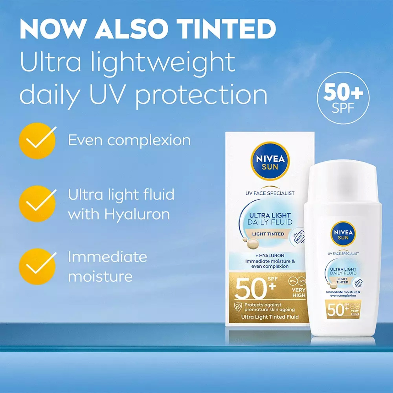 UV Face Ultra Fluid Light Tinted SPF50+