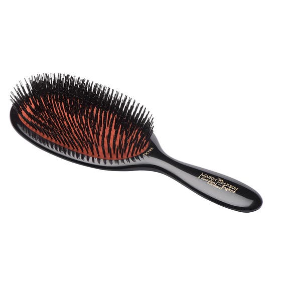 Hair brush in pure bristle