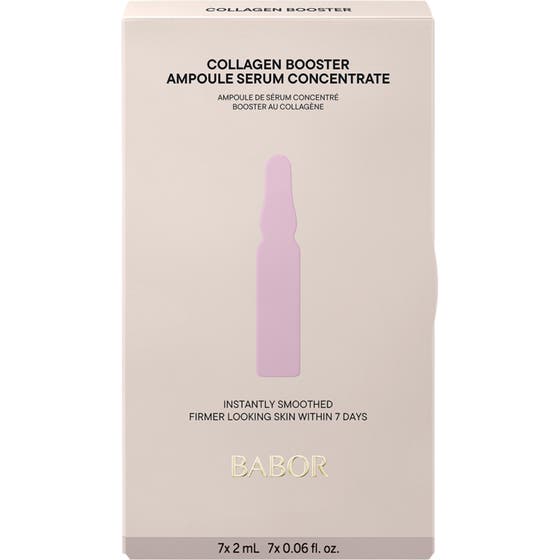 Babor Ampoule Collagen Booster 14 ml uppstramande serum i ljusrosa ytterförpackning som ger kollagen för huden