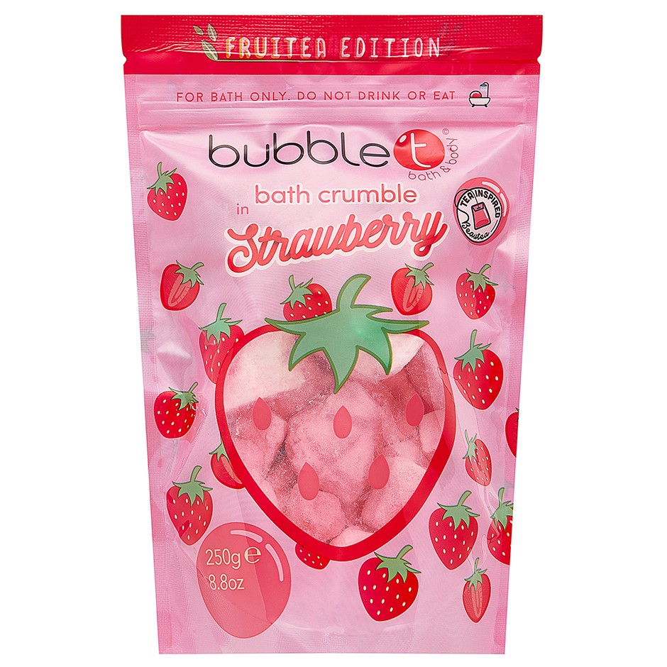 Fruitea Strawberry Bath Crumble, 250 g BubbleT Badskum & Badsalt