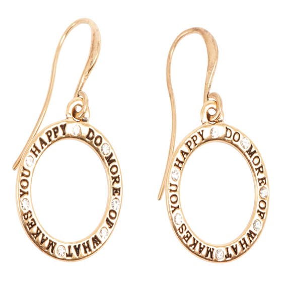 Joy Collection Hook Earring With Text