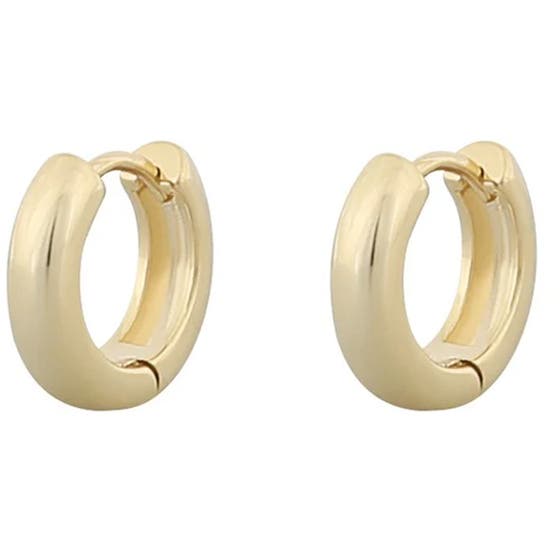 View small ring ear plain gold