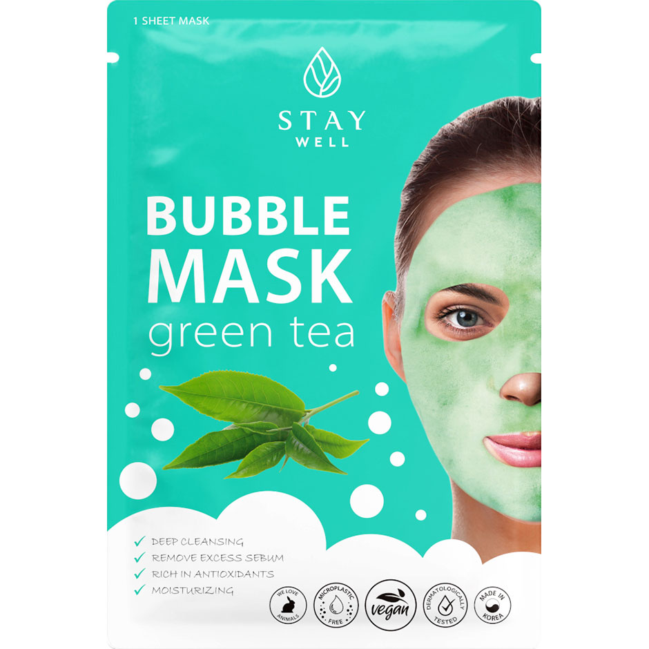 Deep Cleansing Bubble Mask Green Tea, Stay Well Ansiktsmask