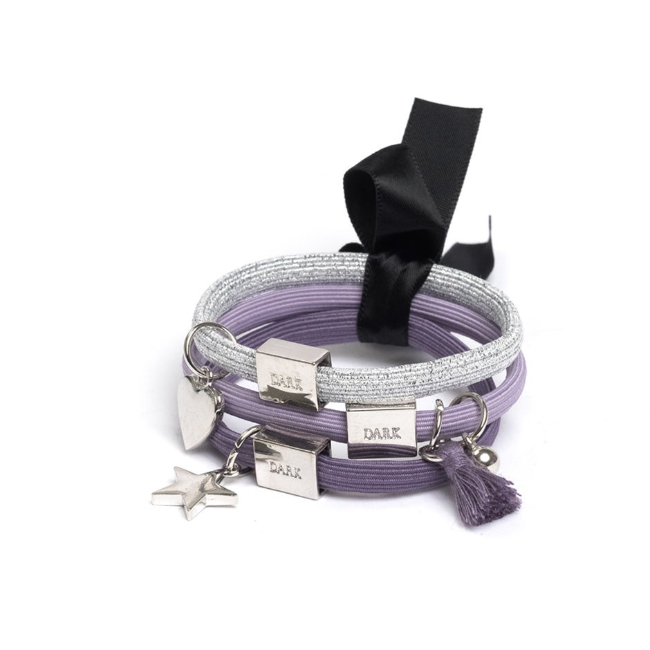 Hair Ties 3 pk Charm Combo,  Dark Hårsnoddar
