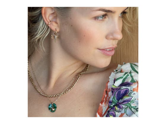 Pond Creole Earrings With Eyelets