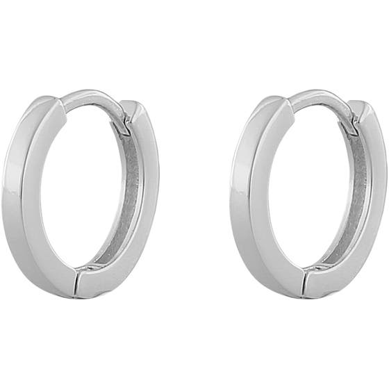 Anchor Small Ring Ear Plain Silver