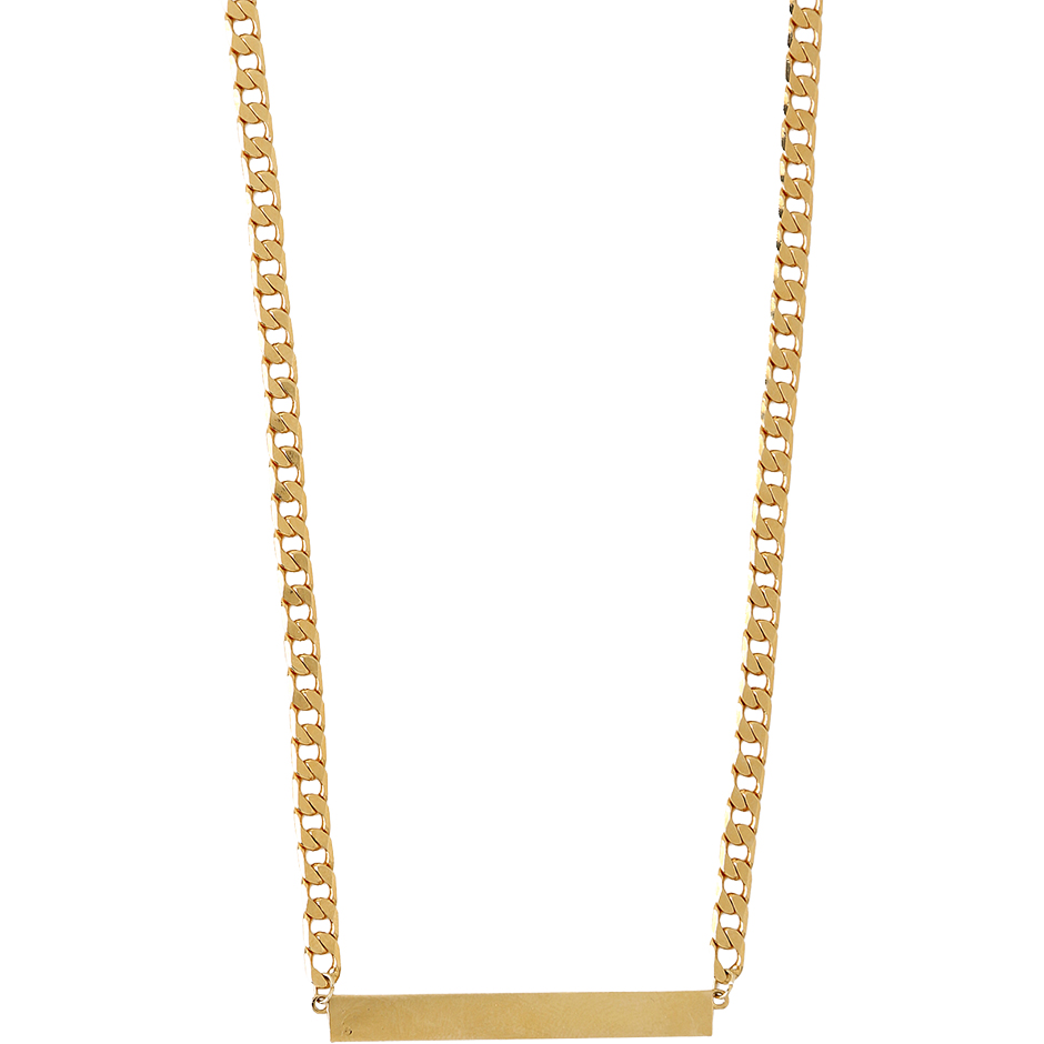Flat Curb Bar Necklace,  Orelia Halsband
