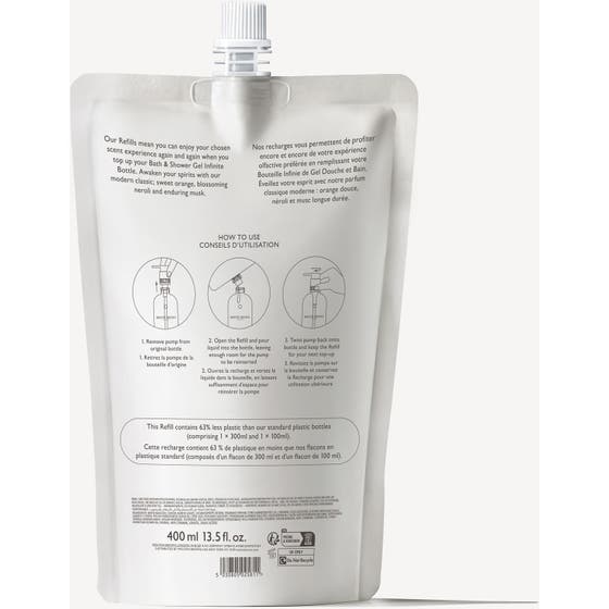 Orange & Bergamot Bath & Shower Gel Refill Pouch
