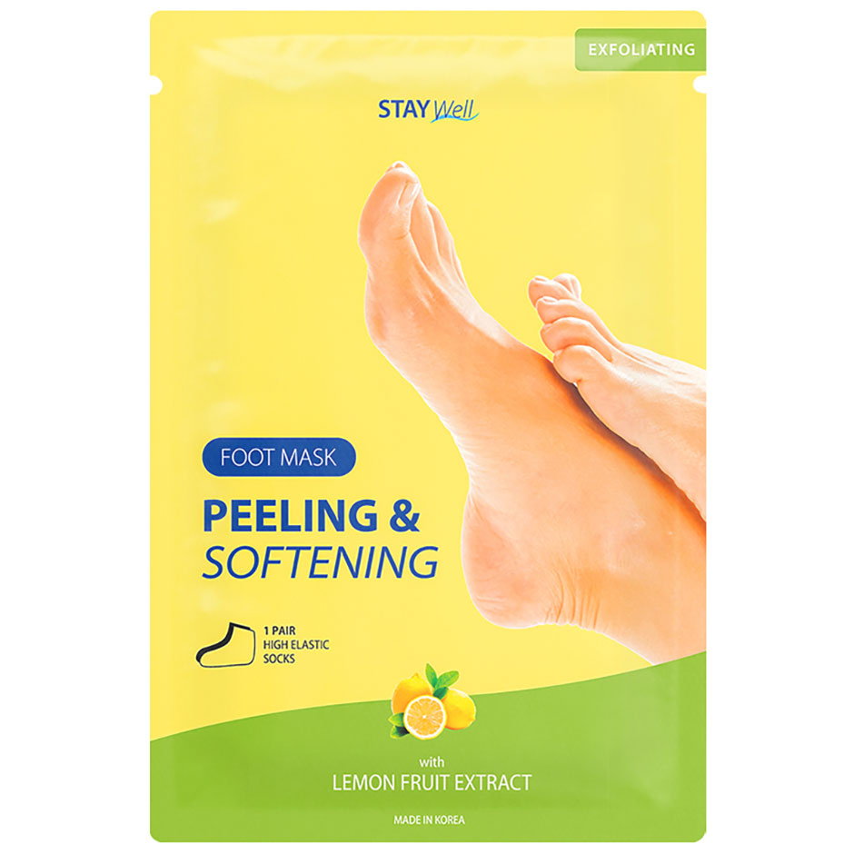 Stay Well Peeling & Softening Foot Mask Lemon 1pcs