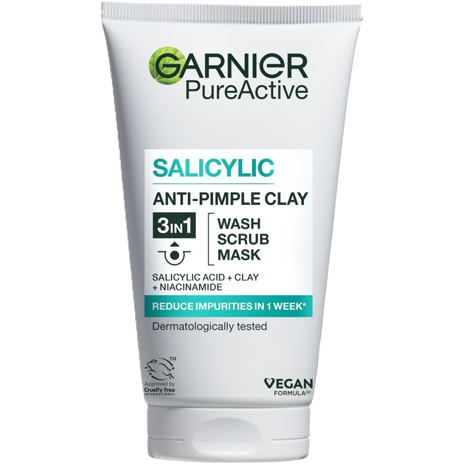 Garnier SkinActive Pure Active 3-in-1 Clay Combination Skin With Imperfections - 150 ml