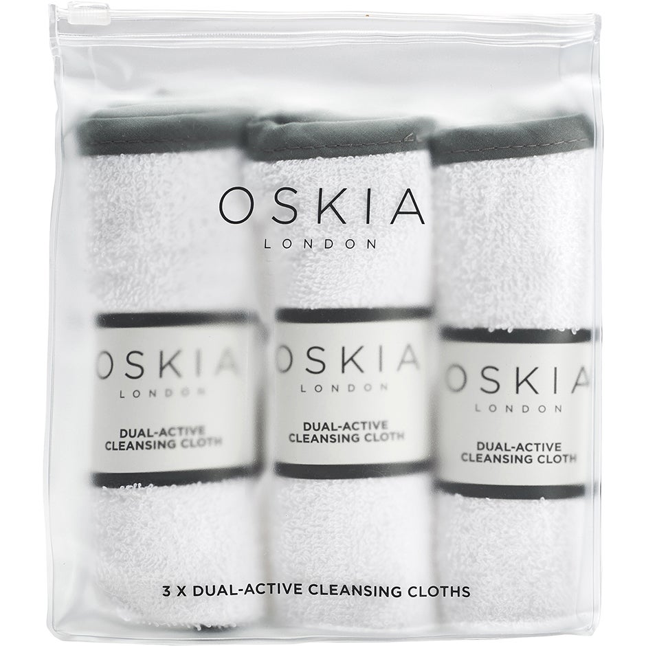 Dual-Active Cleansing Cloths, 3 pcs Oskia Ansiktsrengöring