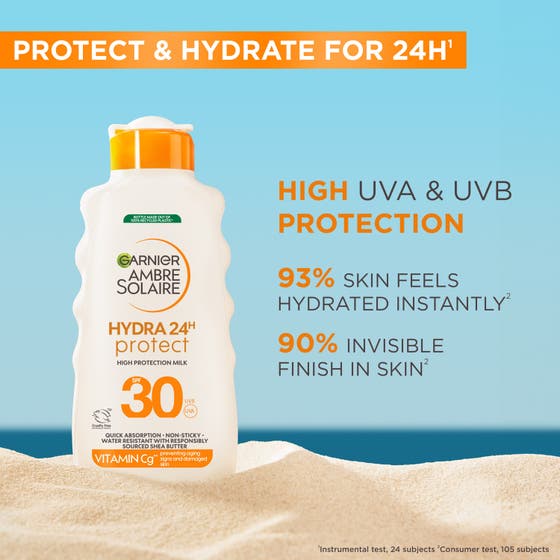 Ambre Solaire Hydra 24H Protect Sun Protecting Milk SPF30