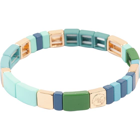 Enamel Tiles Bracelet Ocean Blue