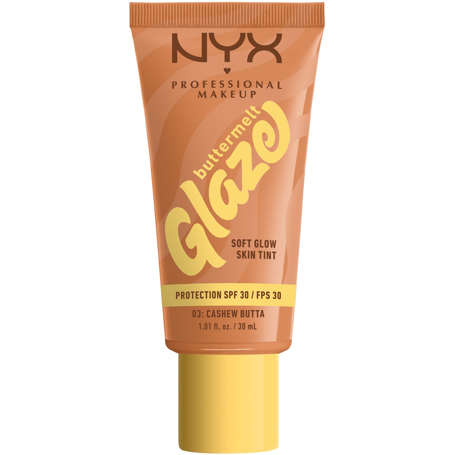 NYX Professional Makeup Buttermelt Glaze Skin Tint SPF30 Foundation 03 Cashew Butta - 30 ml