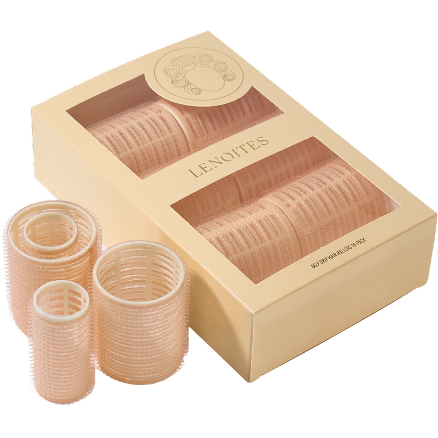 Lenoites Lenoites Self Grip Hair Rollers 16-Pack One Size - 1 pcs parfym