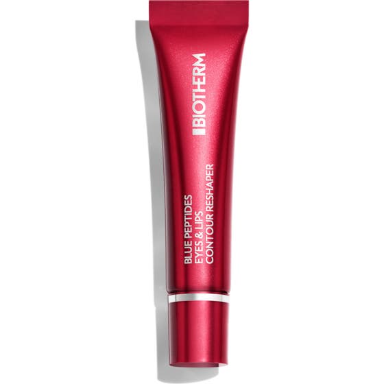 Biotherm Blue Peptides Eyes & Lips 15ml Biotherm ögonvård för fastare läppkontur i röd tub med svalkande metallkula.