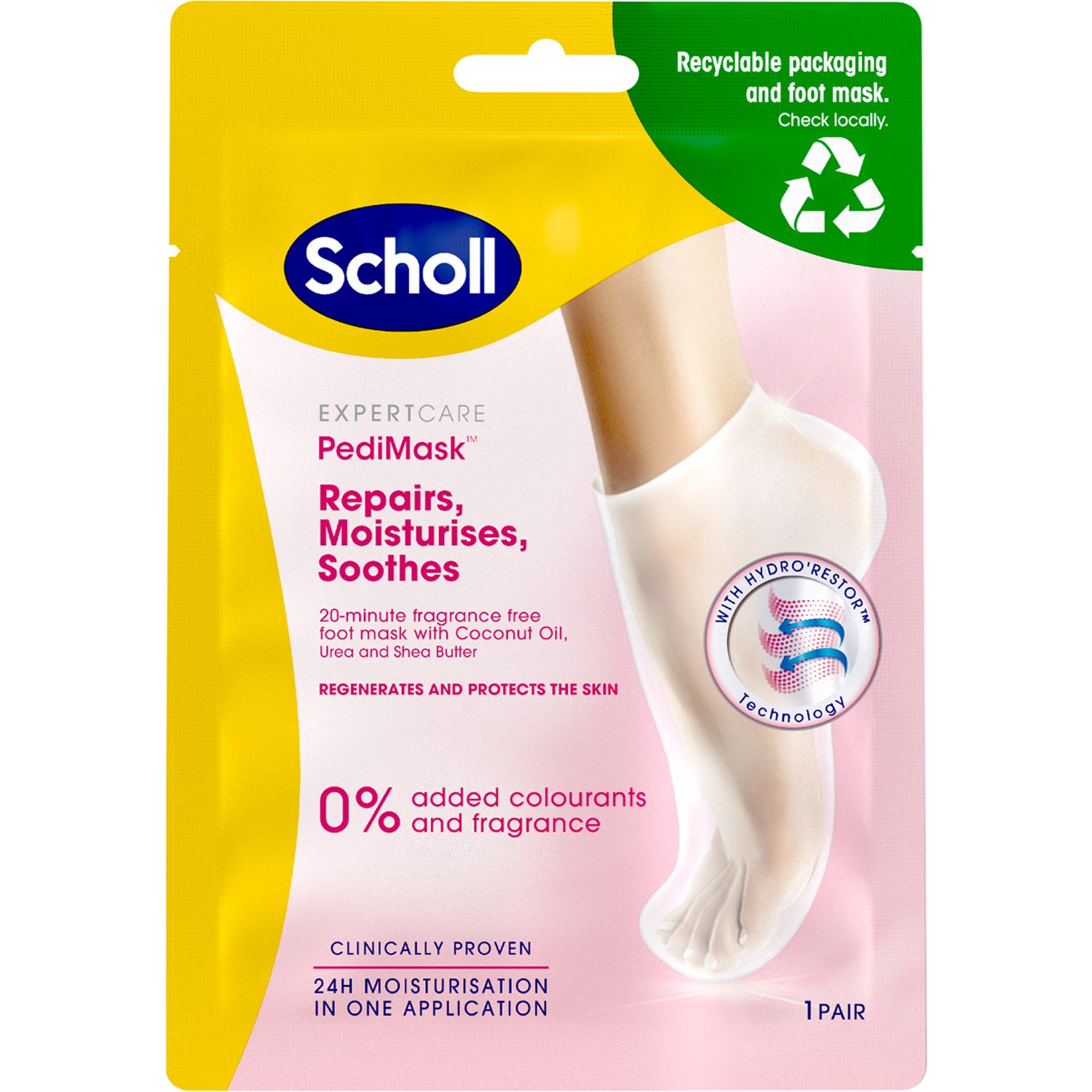 ExpertCare PediMask™ withTriple Oil, 2 pcs Scholl Händer & Fötter
