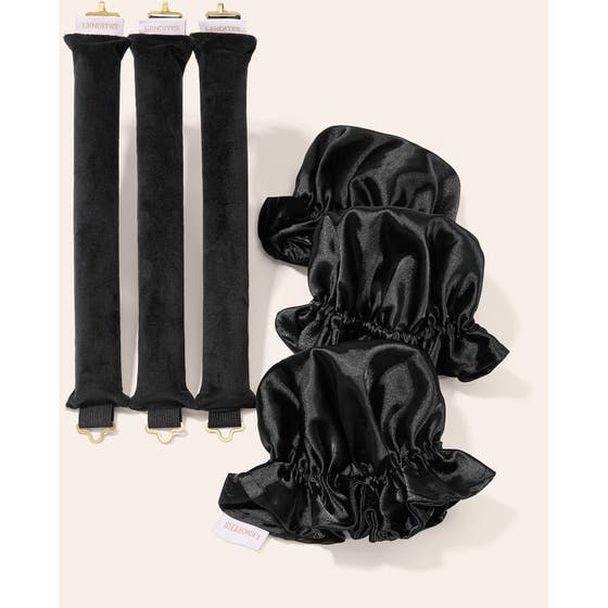 Heatless Curling Rods with Caps 3-Pack Set