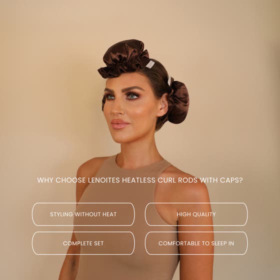 Heatless Curling Rods with Caps 3-Pack Set