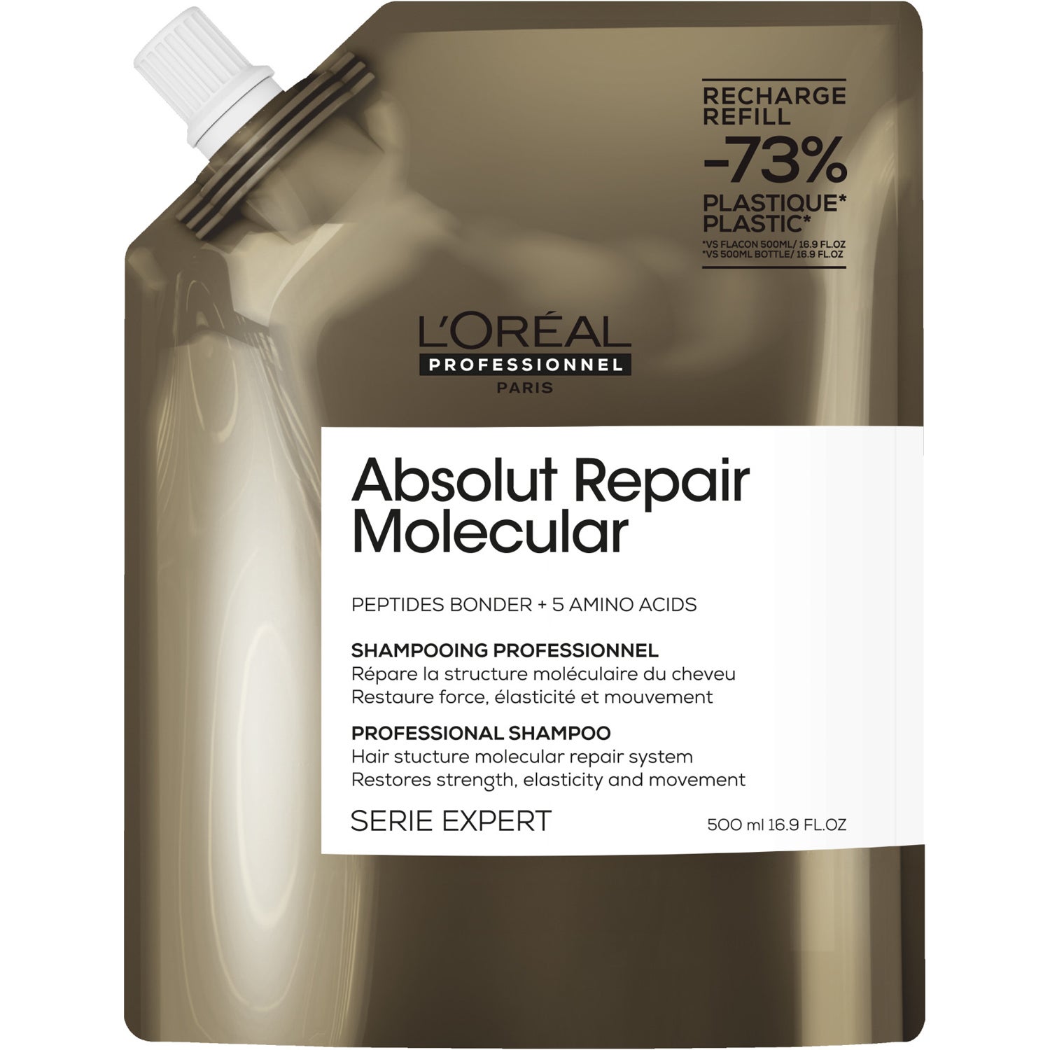 L'Oréal Professionnel Absolut Repair Molecular Shampoo - 500 ml Refill