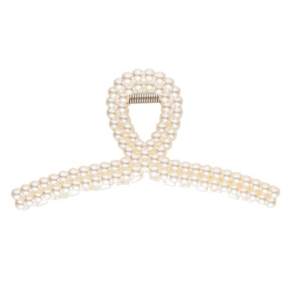Vintage Pearl Hair Claw Looped
