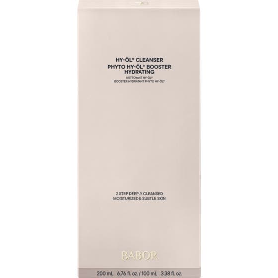 Babor Set HY-ÖL & Phyto Hydrating Booster 300 ml återfuktande ansiktsvård i en stilren beige ytterförpackning