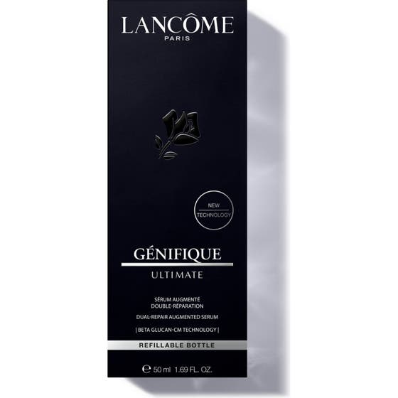 Lancôme Génifique Ultimate Serum 50 ml anti aging serum för mogen hy i svart ytterbox med texten New Technology.