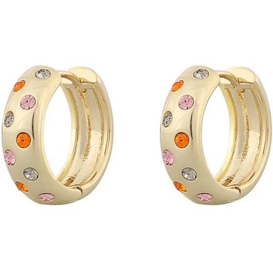 Nine ring ear gold/mix pink