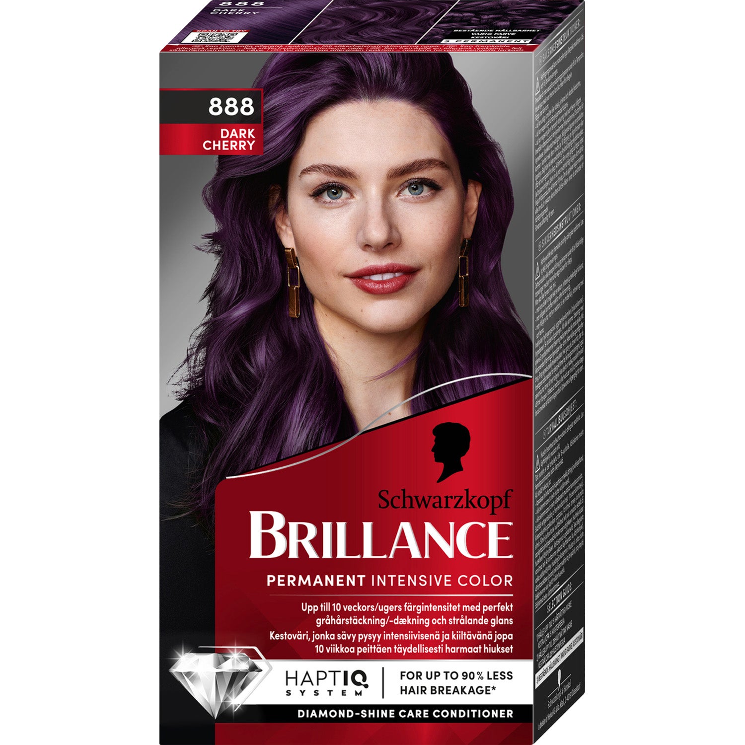 Schwarzkopf Brillance Permanent Intensive Color 888 Dark Cherry - 1 pcs
