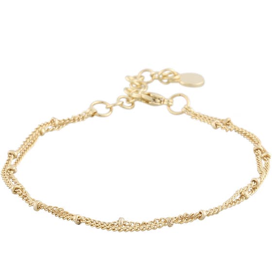 Davina double chain brace plain gold